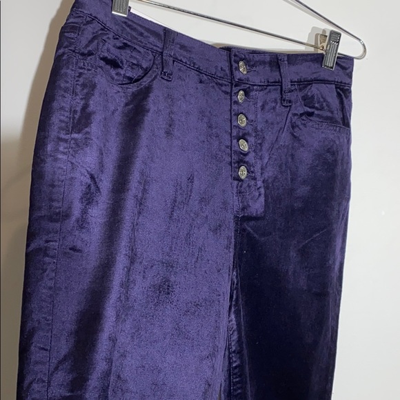 NEW 7 For All Mankind Dark Purple Velvet Jeans - Picture 10 of 12